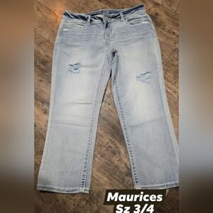 Maurices womens jean capris sz 3/4